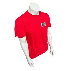 Anvil Men's Vicious Fishing USA Flag Red Short Sleeve Shirt Size Large